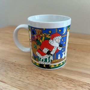 Vintage Retro Gibson‎ Christmas Holiday Santa Claus Coffee Cup